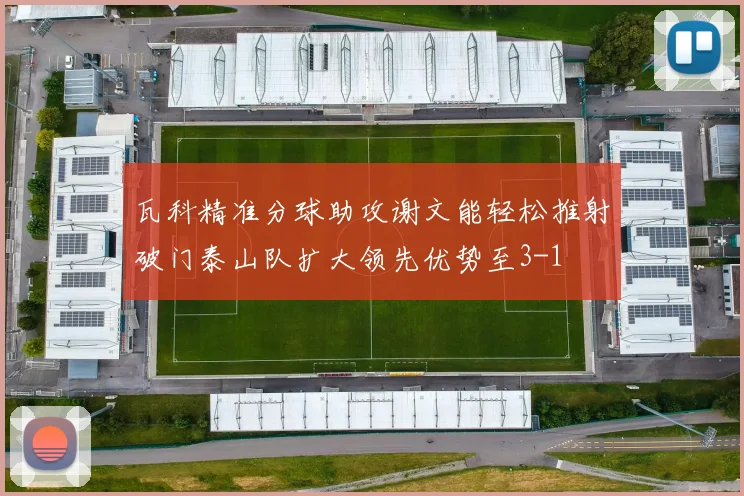 瓦科精准分球助攻谢文能轻松推射破门泰山队扩大领先优势至3-1